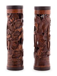 A Pair of Chinese Bamboo Parfumiers