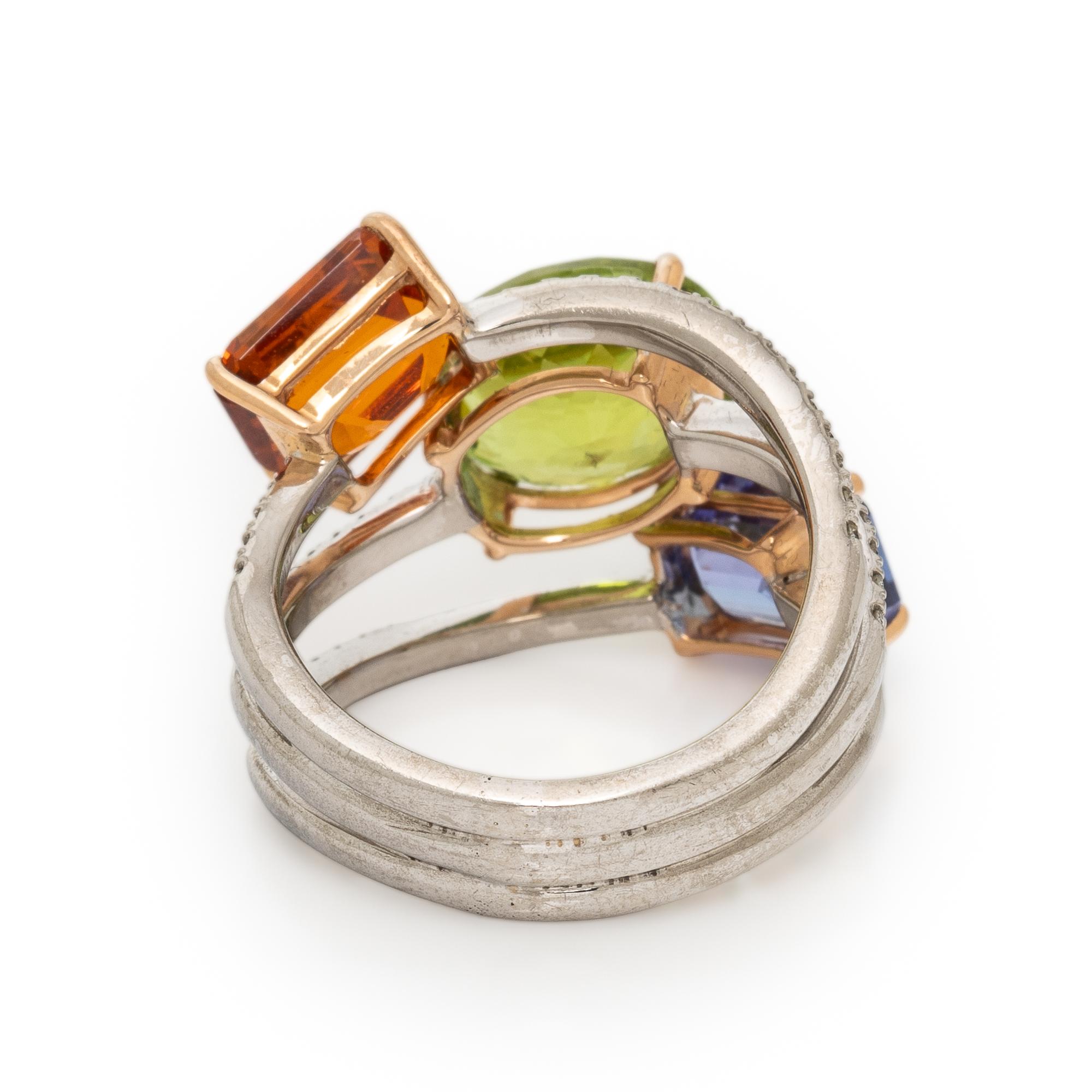 Hubert, Multigem and White Gold Ring