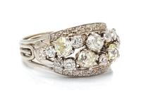 A White Gold and Diamond Ring, 4.70 dwts.