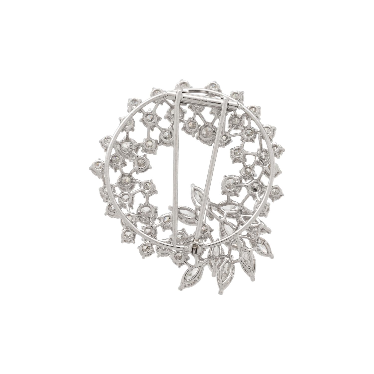 DIAMOND WREATH BROOCH