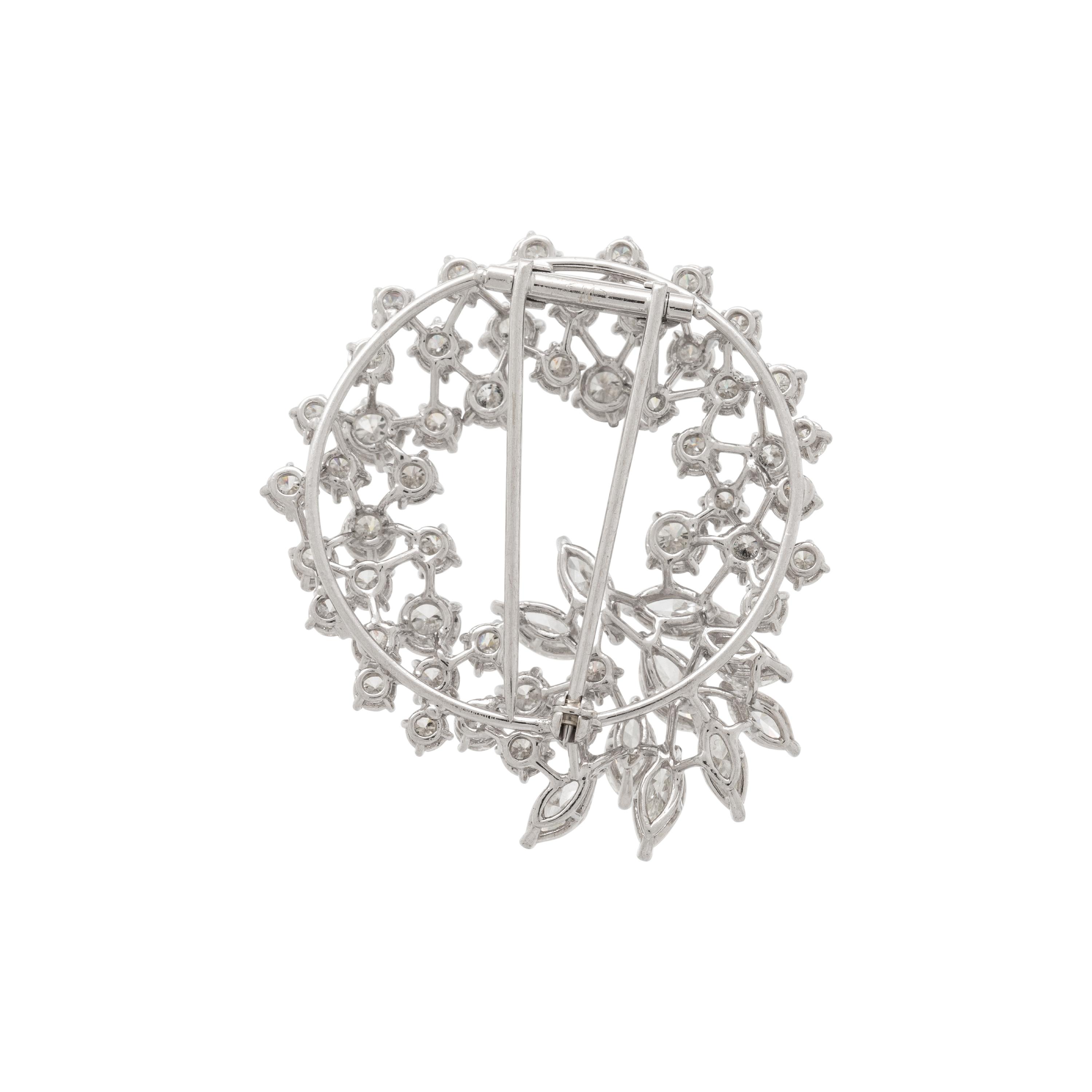 DIAMOND WREATH BROOCH