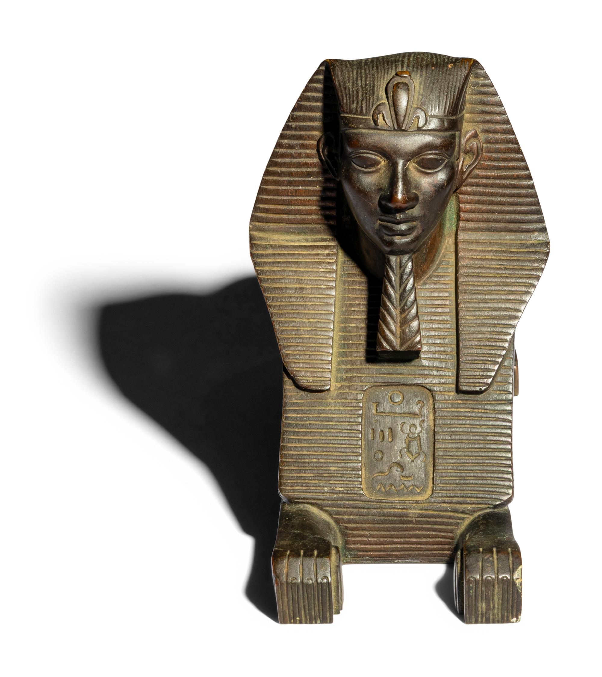 An Egyptian Style Bronze Sphinx