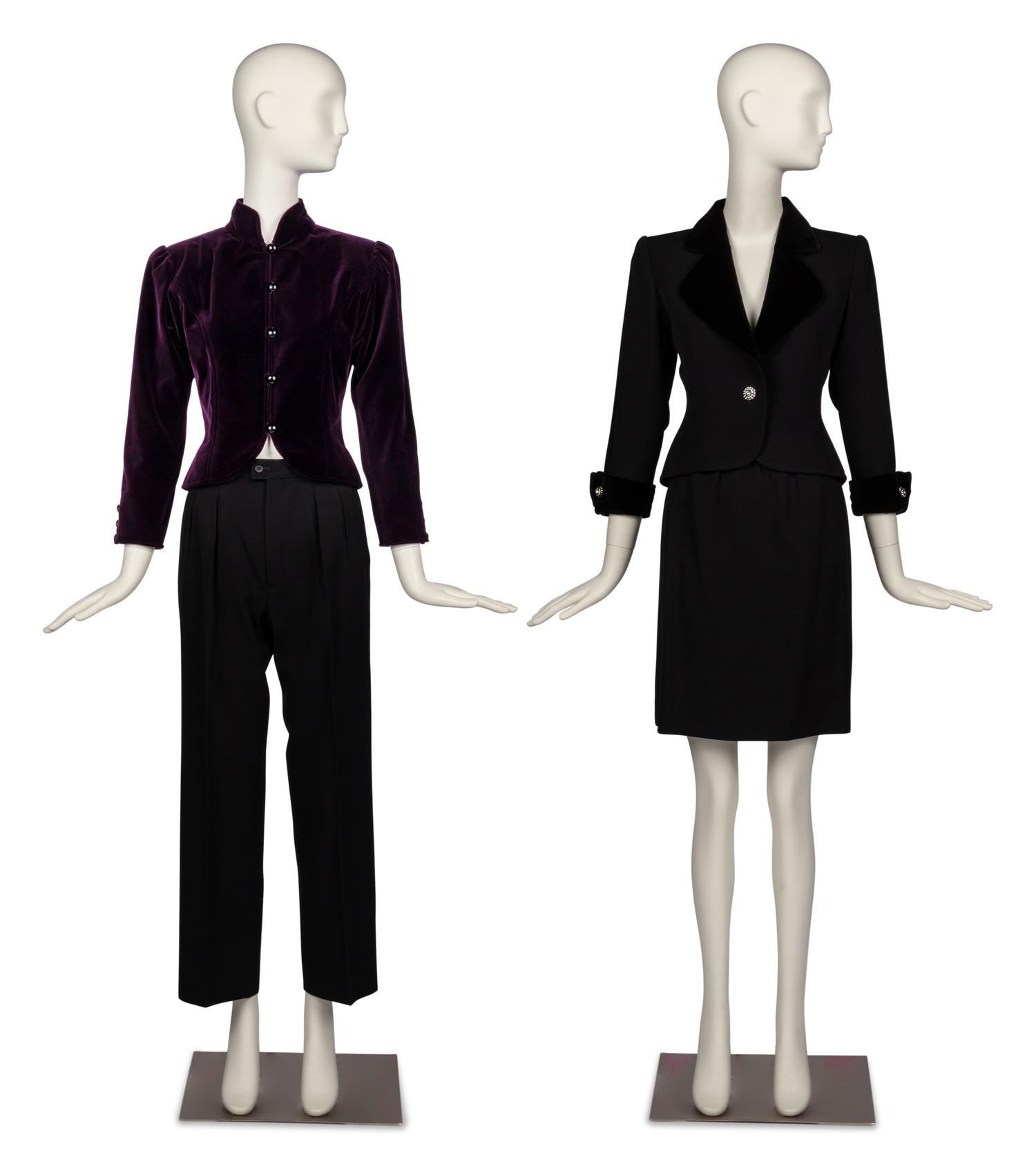 Saint Laurent Rive Gauche Jackets, Pant, and Skirt 1980s
