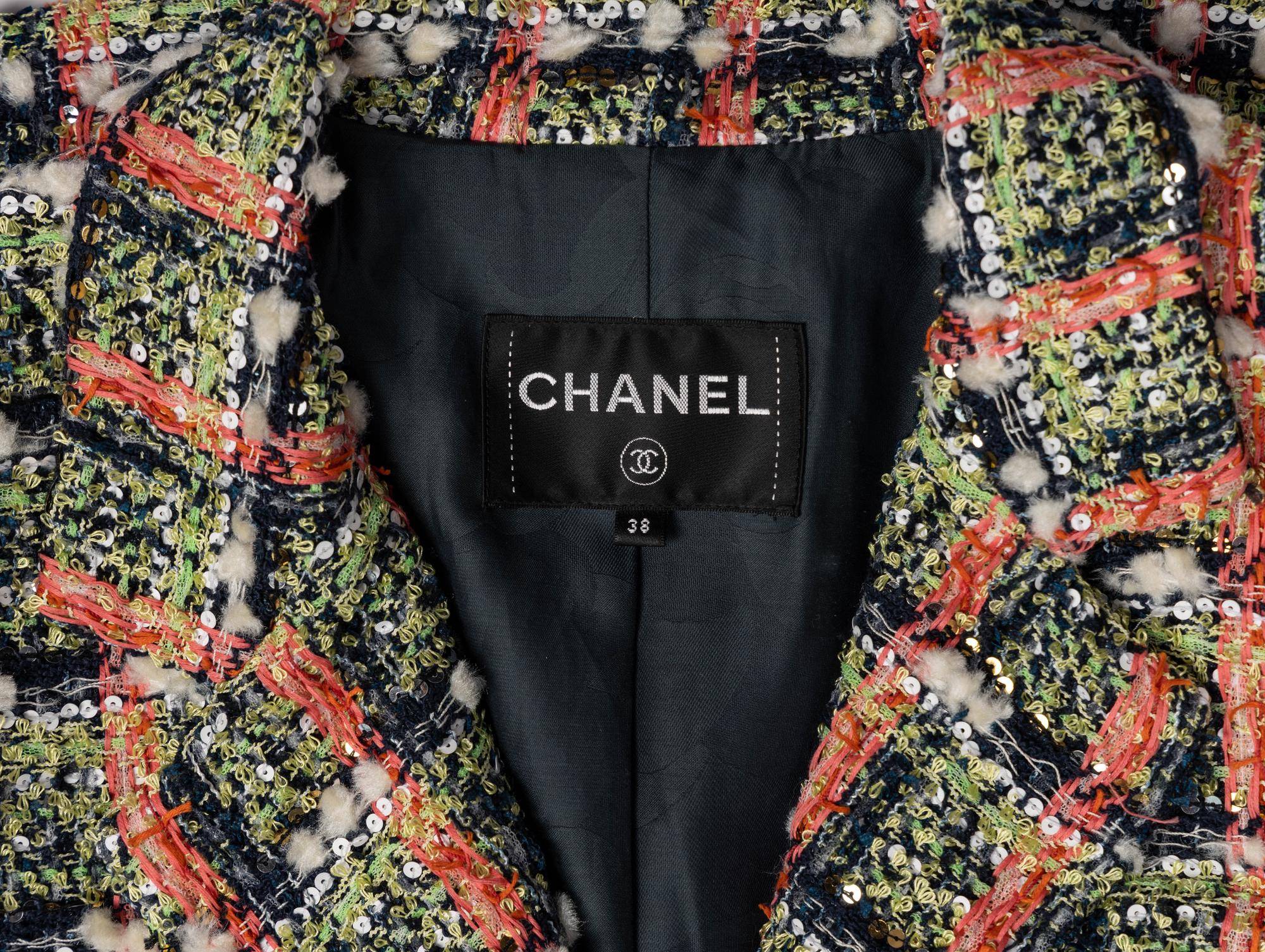Chanel, Multicolor Plaid Fantasy Tweed Jacket