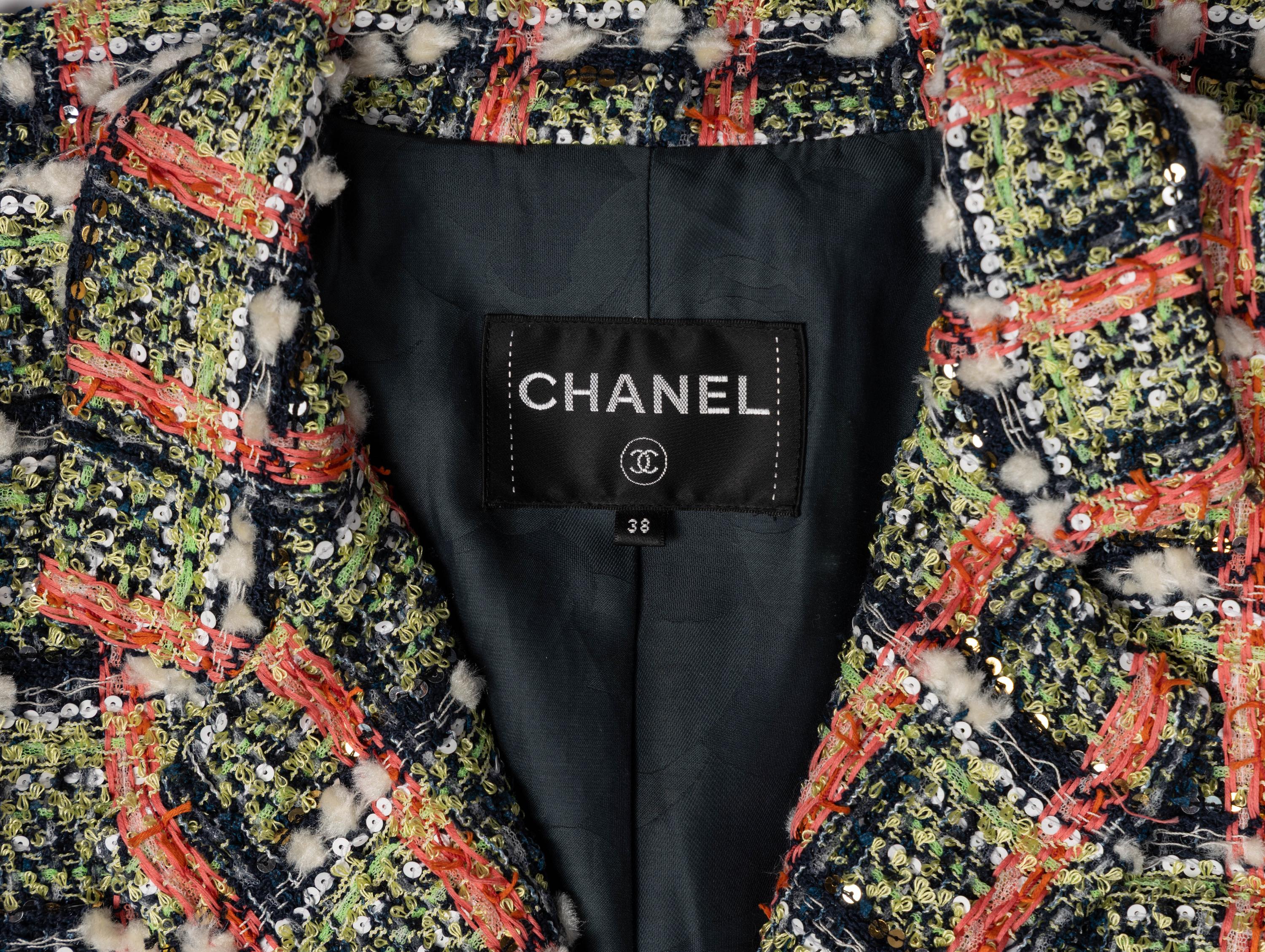 Chanel, Multicolor Plaid Fantasy Tweed Jacket