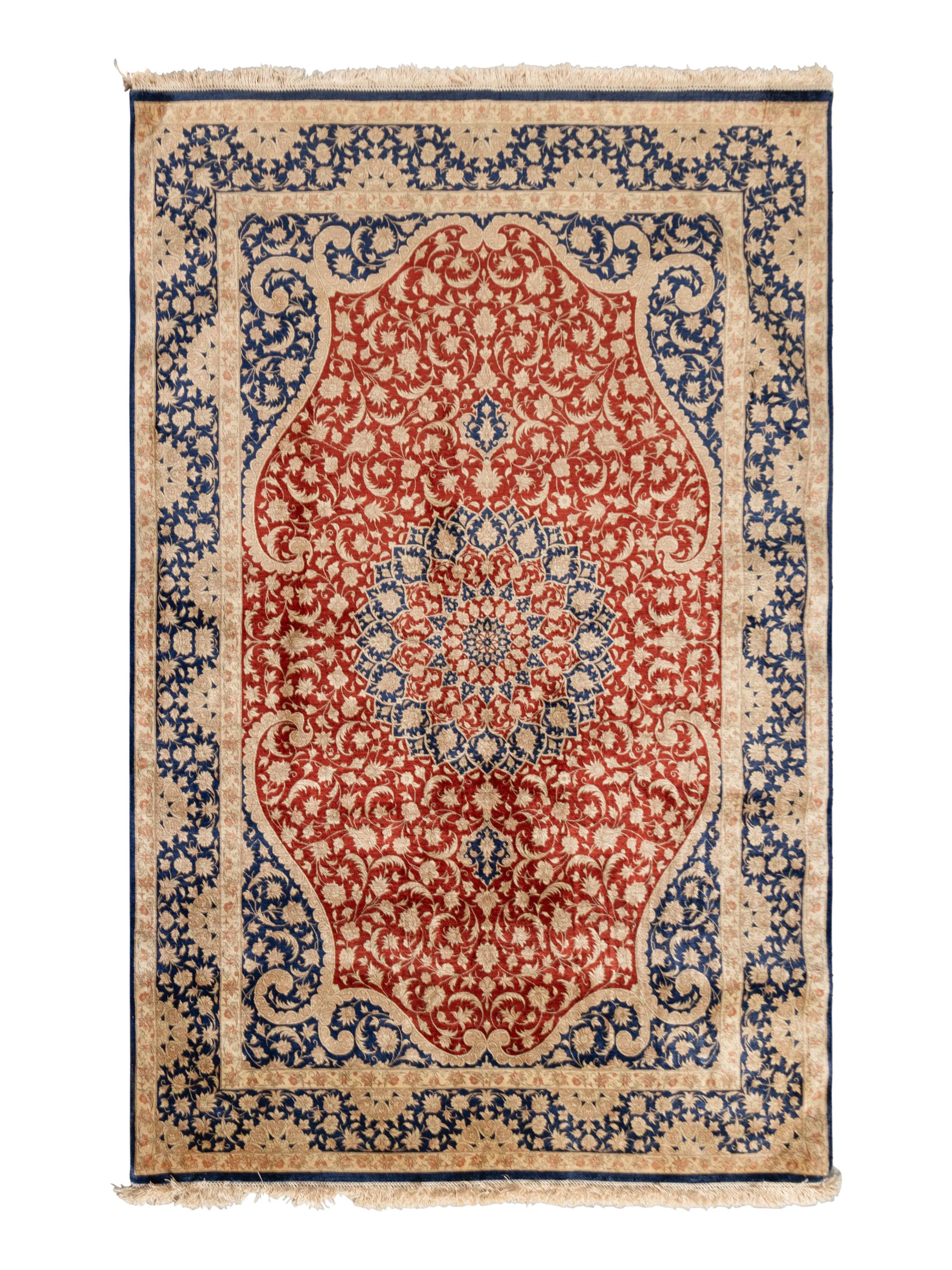 A Nain Silk Rug