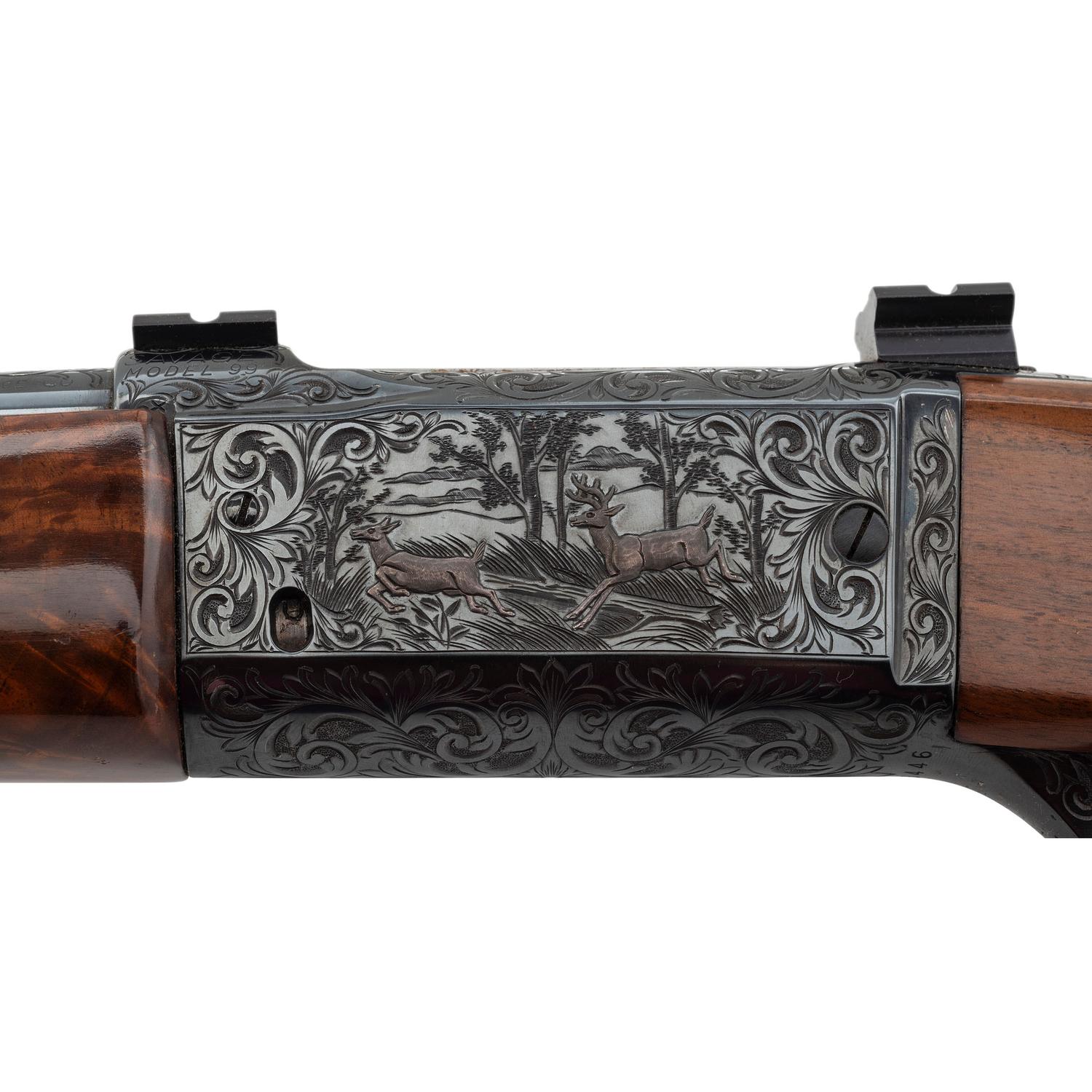 ** Custom Engraved Savage Model 99 with Olympic Peep Sight