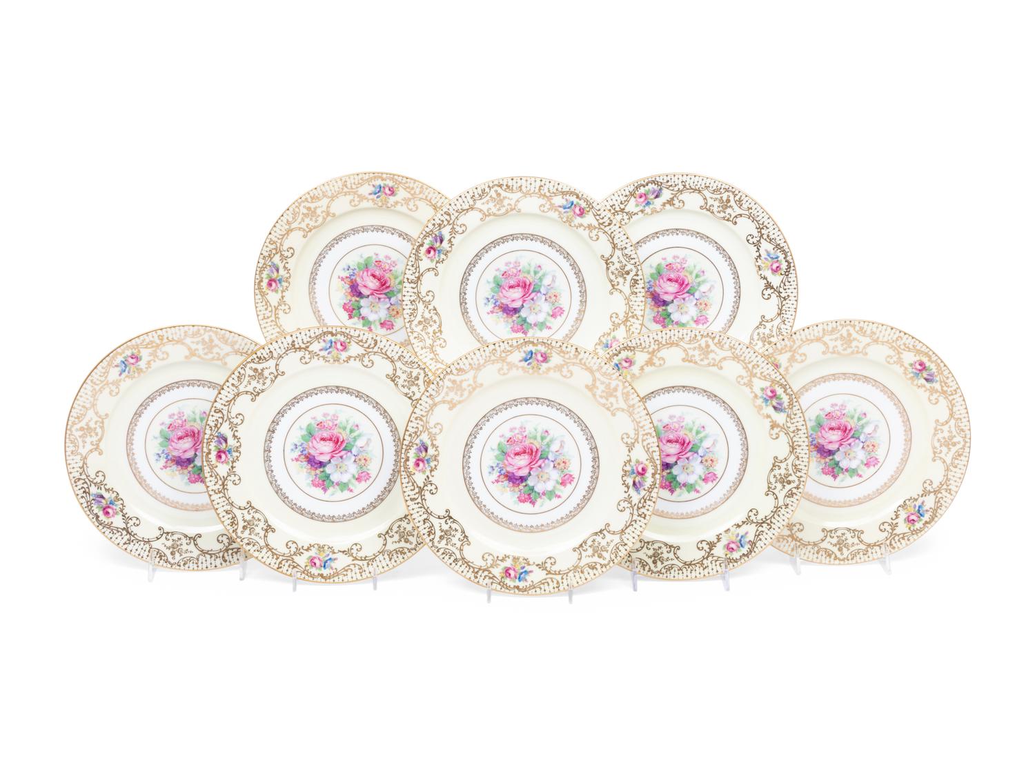 A Set of Eight Rosenthal Porcelain Chargers