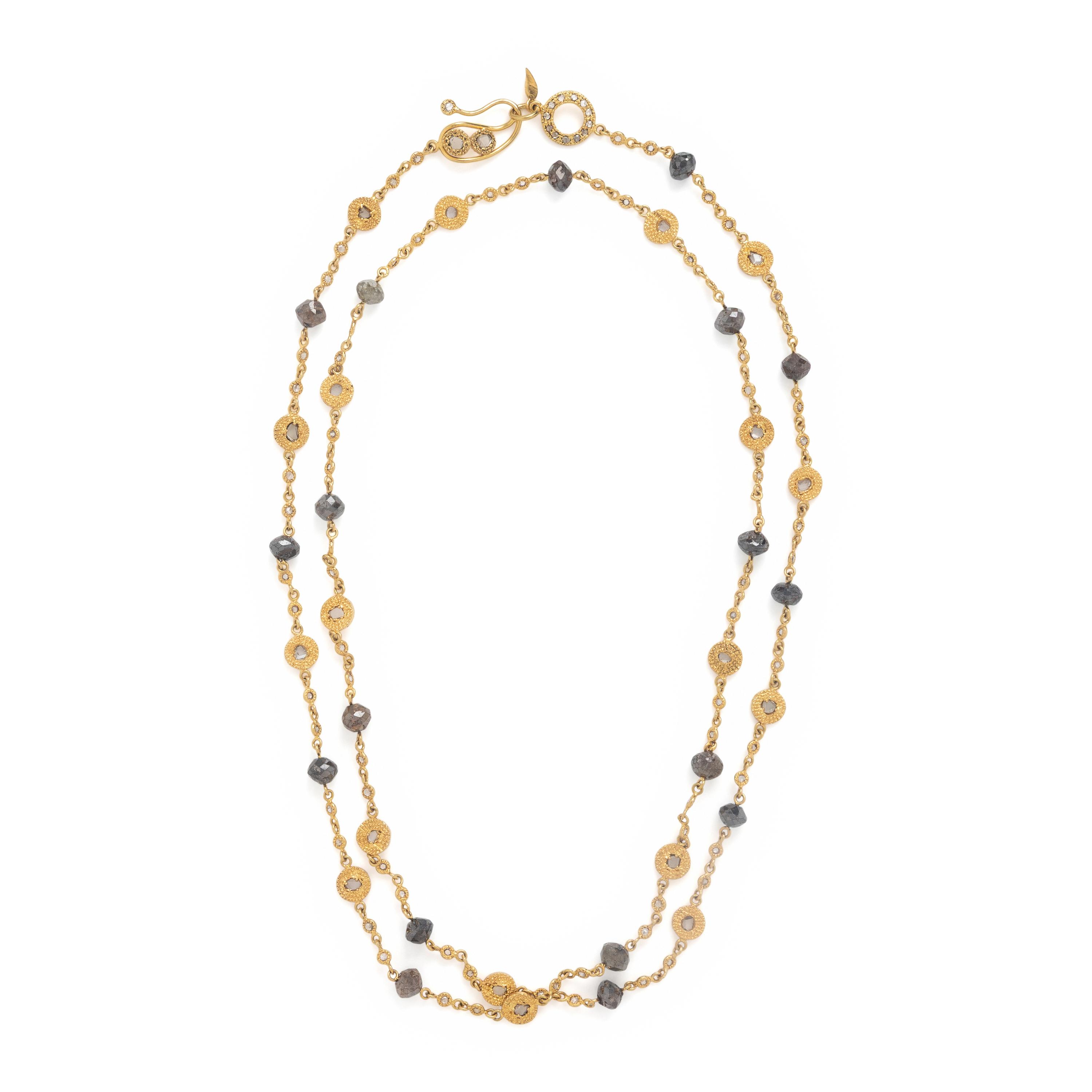 Coomi, Diamond, Colored Diamond, and Yellow Gold Necklace