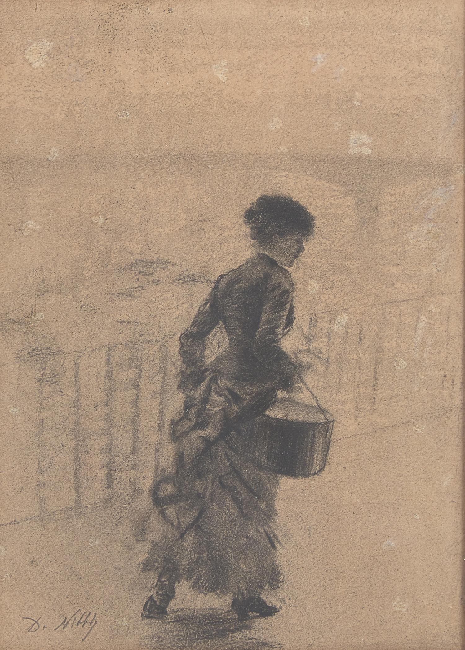 Woman walking on the Quai