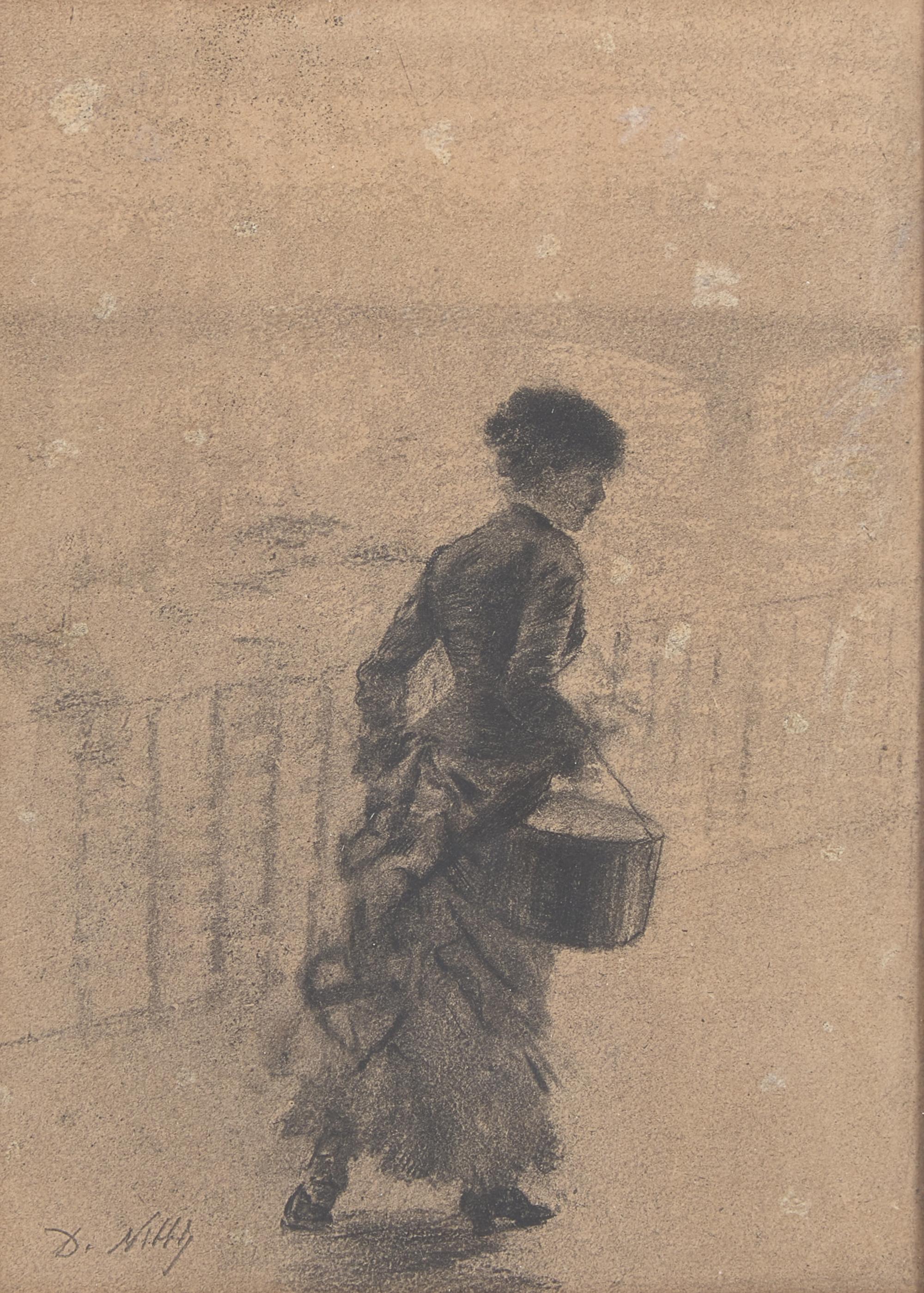 Woman walking on the Quai