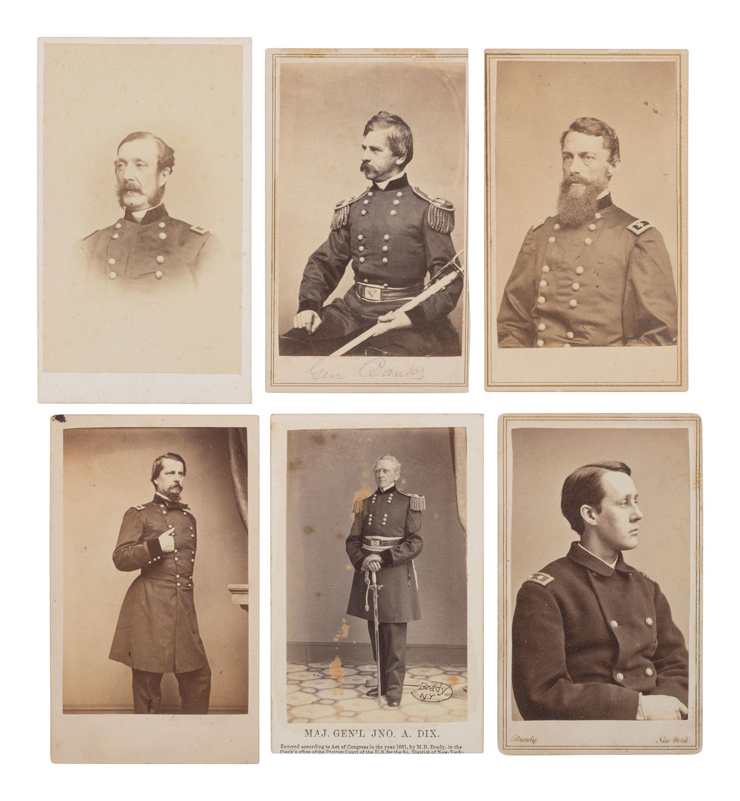 [CIVIL WAR]. 30 CDVs of Union Generals in uniform, incl. GRANT, HALLECK, HANCOCK, BURNSIDE, and more.