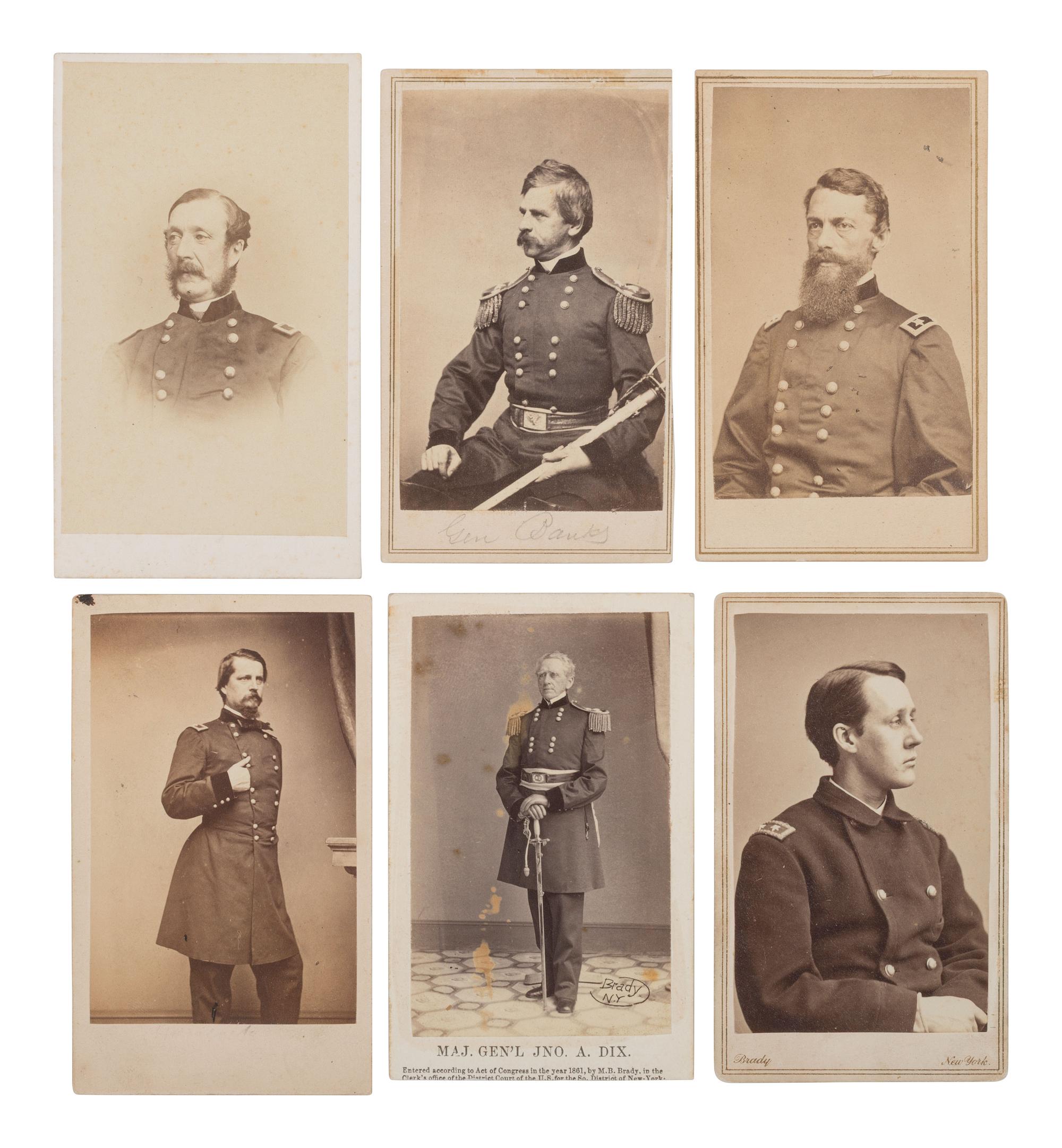[CIVIL WAR]. 30 CDVs of Union Generals in uniform, incl. GRANT, HALLECK, HANCOCK, BURNSIDE, and more.