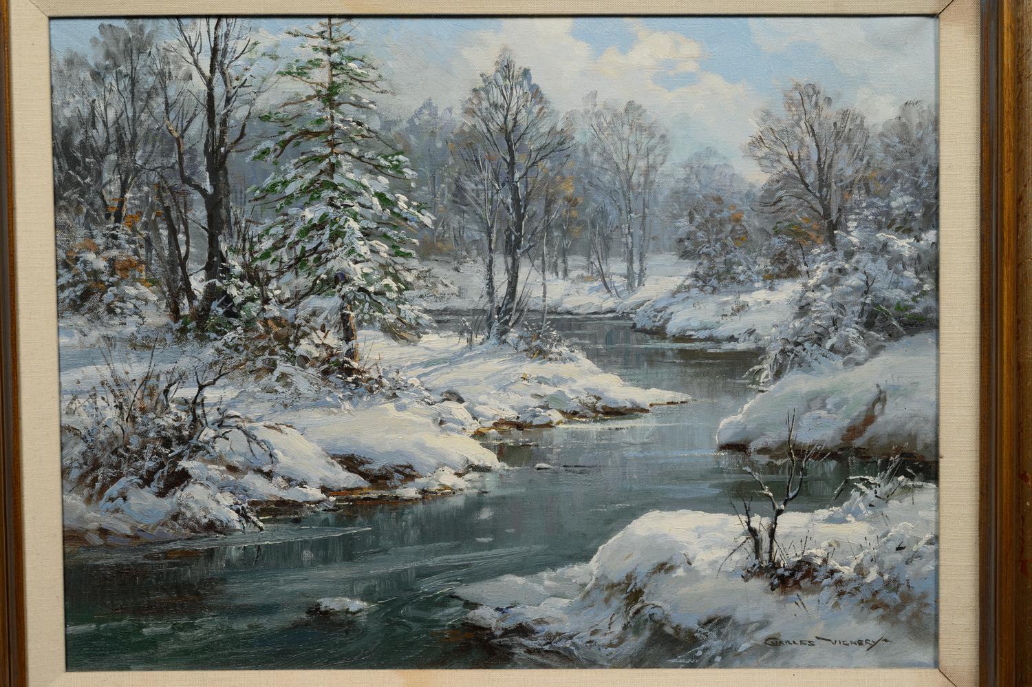 Forest Stream in Winter