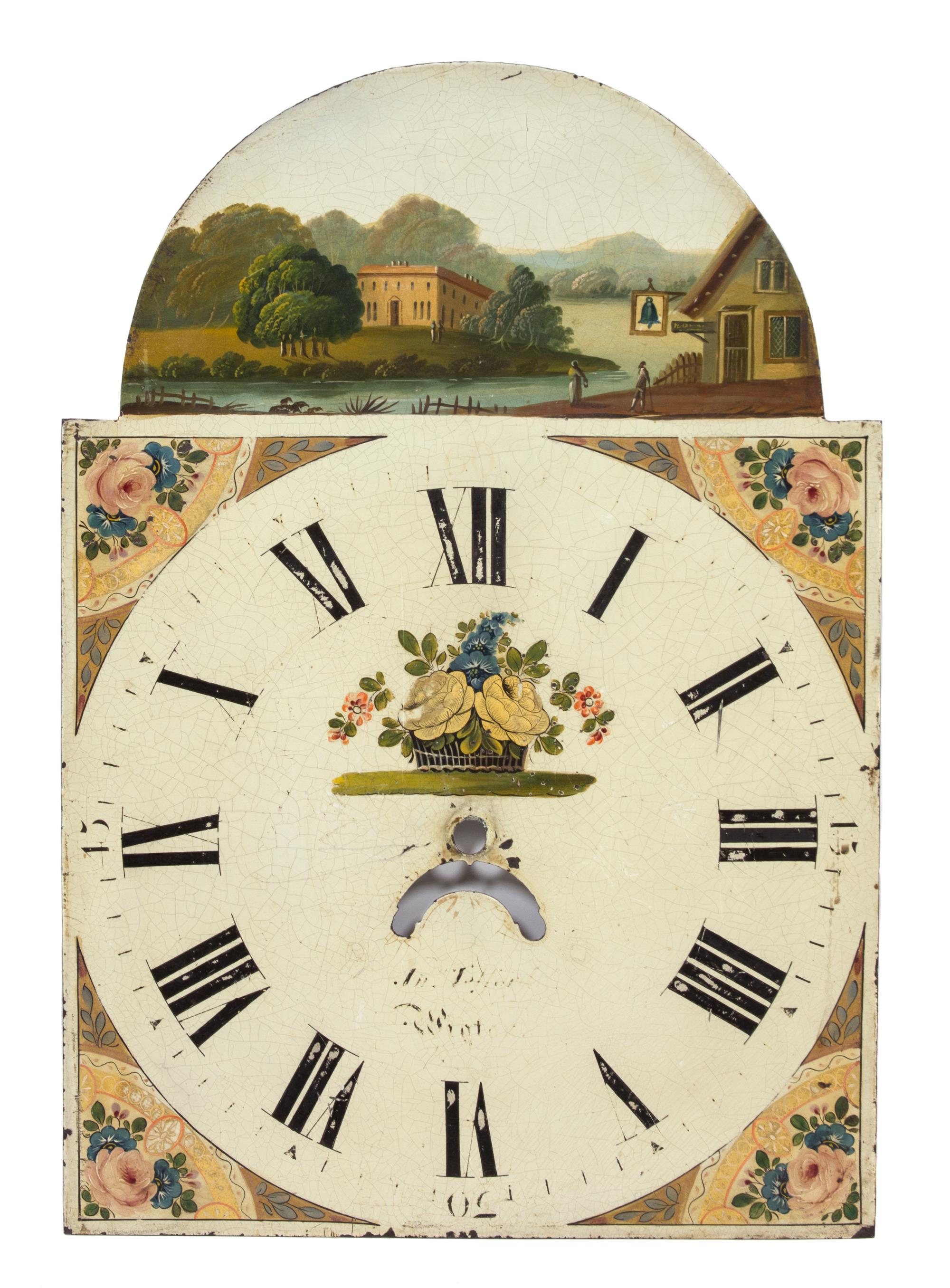 A Group of English Painted Clock Faces Height of tallest 20 1/8 inches. — 19TH CENTURY
