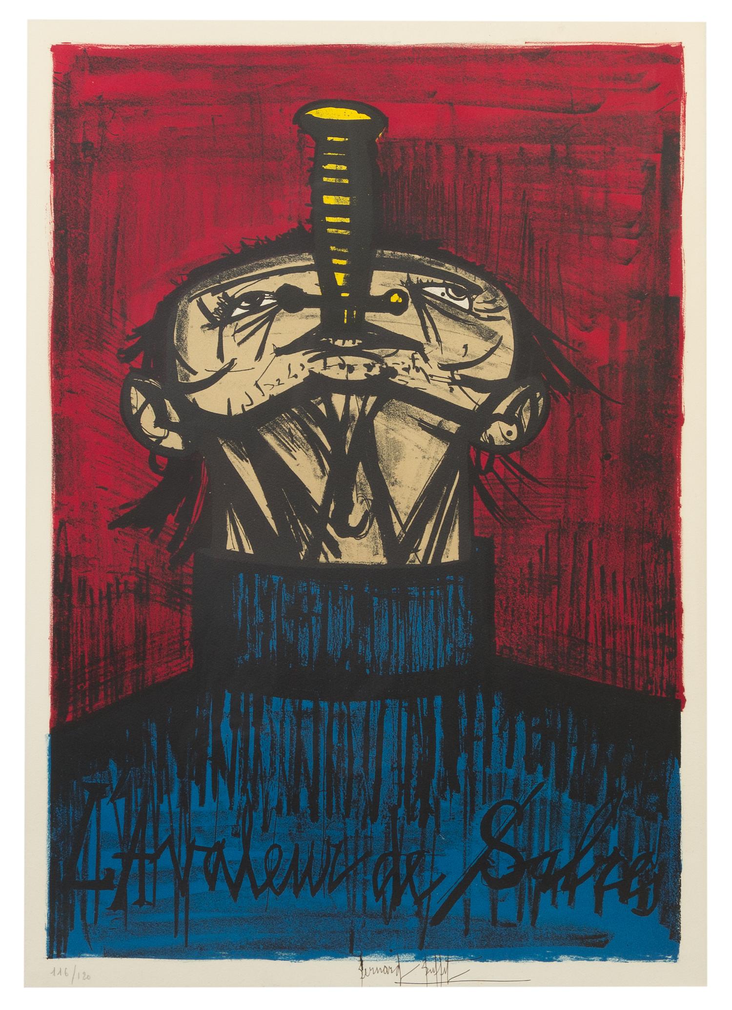 Bernard Buffet, (French, 1928-1999), The Sword Swallower