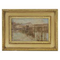 JOHN HENRY TWACHTMAN (AMERICAN 1853–1902) "THE LANDING, NEWPORT"