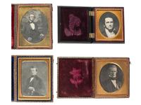 [EARLY PHOTOGRAPHY]. Ten daguerreotypes of distinguished gentlemen, incl. half plate examples.