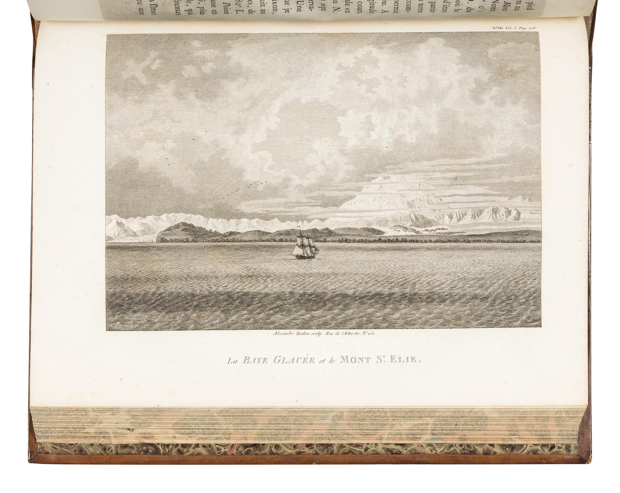 VANCOUVER, George, Captain (1757-1798). Voyage de Decouvertes, a l'Ocean Pacifique du Nord, et autour du Monde. Translated by P.H. Henry . Paris: L'Imprimerie de la Republique, An VIII [1799-1800].