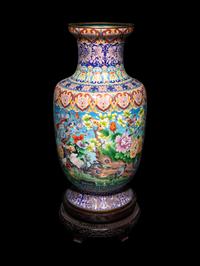 Three Large Chinese Cloisonné Baluster Vases