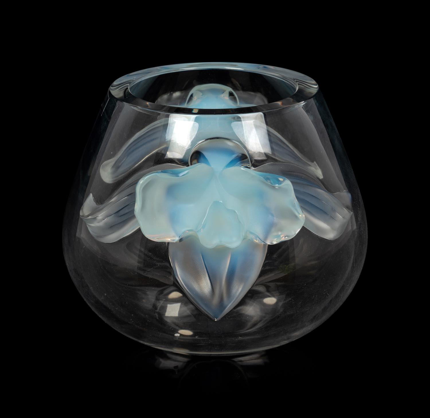 A Lalique Orchides Vase