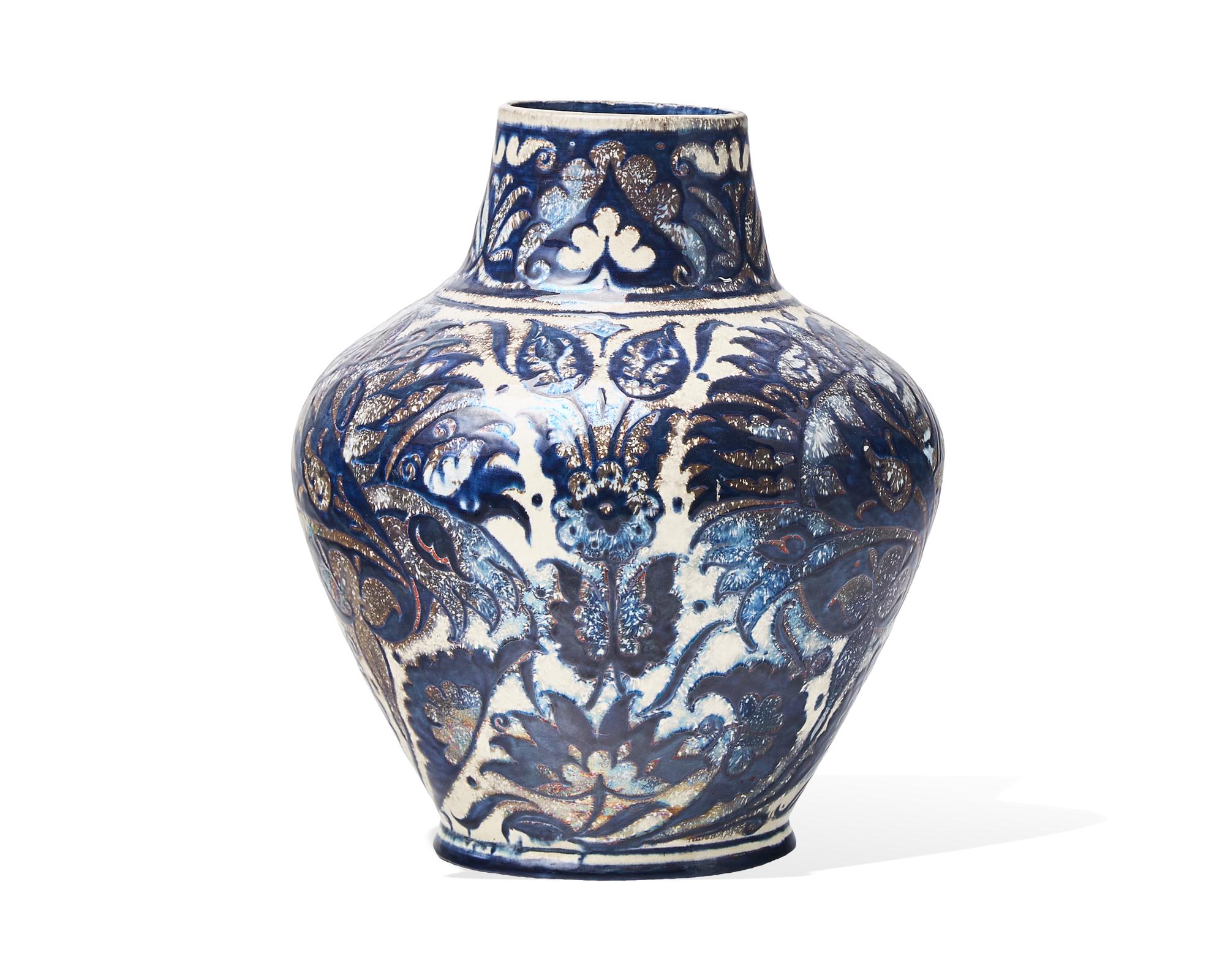 A Frederick Passenger for Bushey Heath Pottery Lustreware Vase in the Manner of William de Morgan