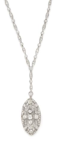 An Antique Platinum and Diamond Sautoir Necklace, 21.90 dwts.
