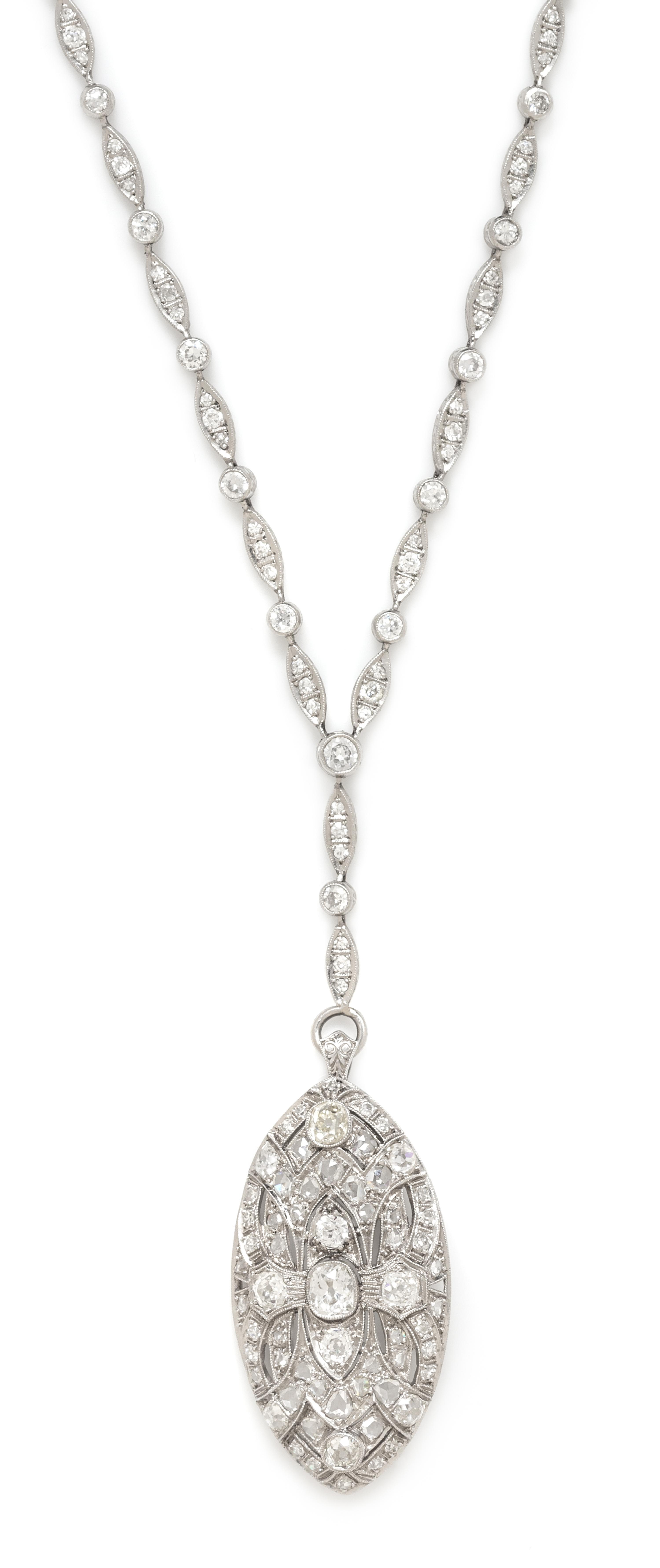 An Antique Platinum and Diamond Sautoir Necklace, 21.90 dwts.