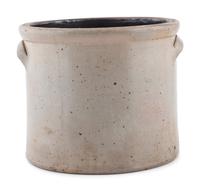 An E.W. Farrington & Co. Two-Gallon Cobalt Decorated Stoneware Crock