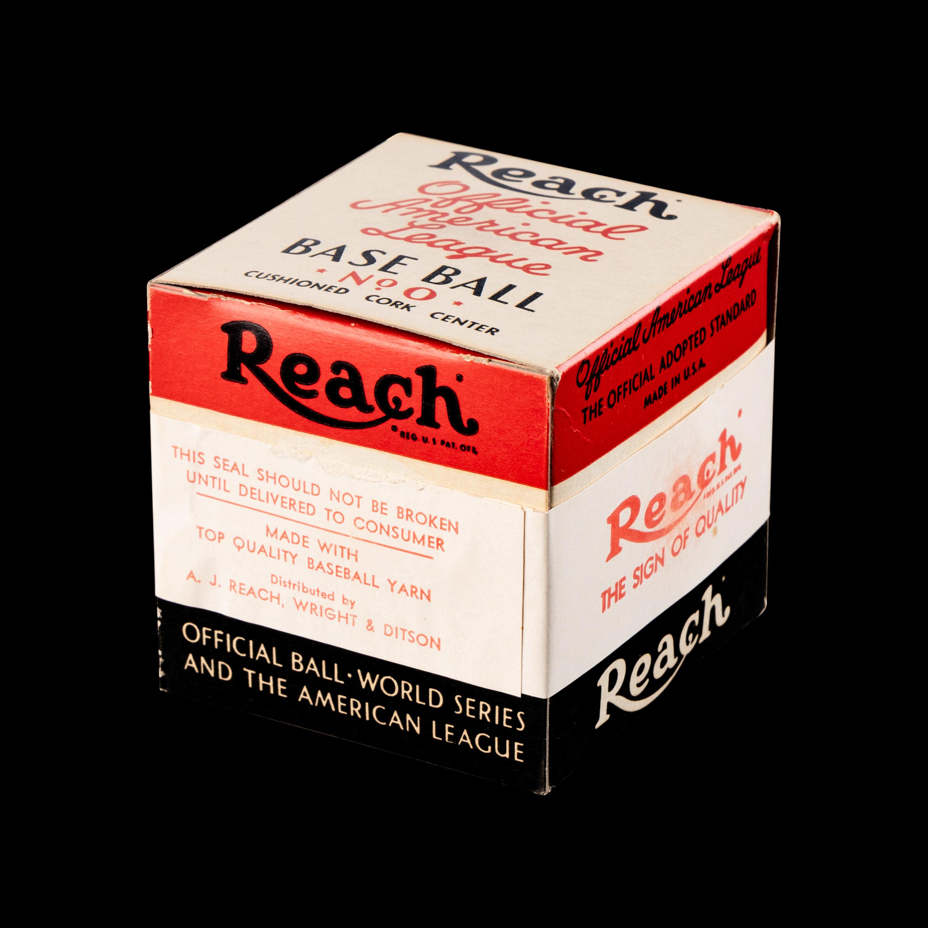 An Original, Unused 1940s Reach Official American League Baseball in Sealed Box