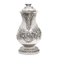A Belgian Repoussé Silver Ewer