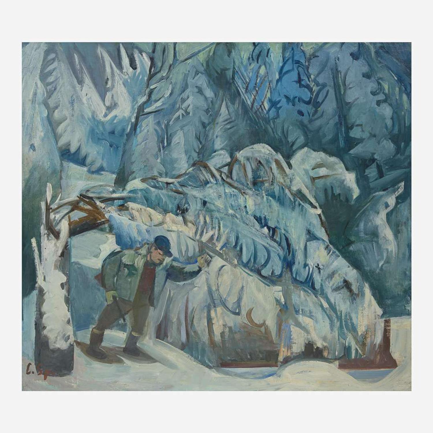 Carl Sprinchorn (American, 1887-1971) The Blue Ice Forest