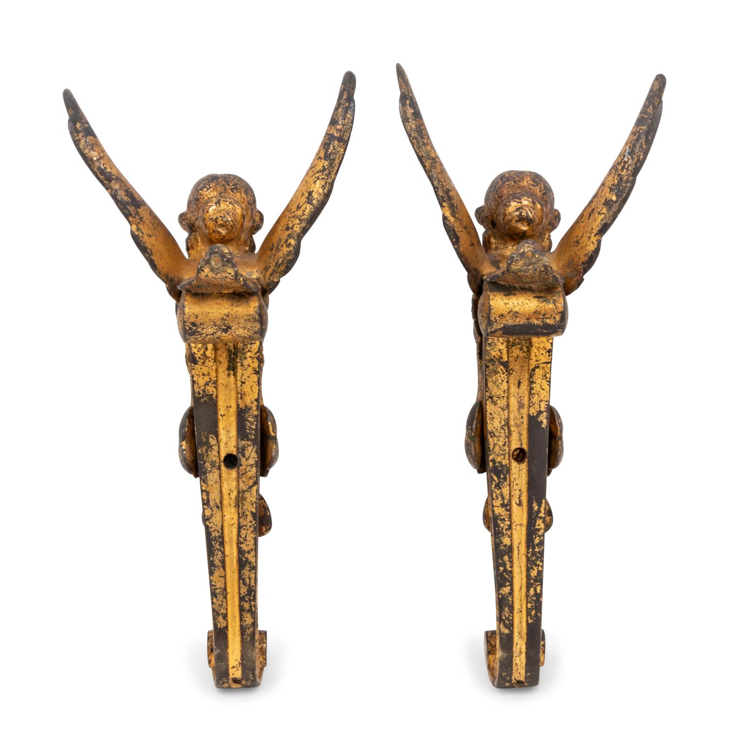 A Pair of Neoclassical Gilt Metal Appliques
