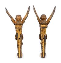 A Pair of Neoclassical Gilt Metal Appliques