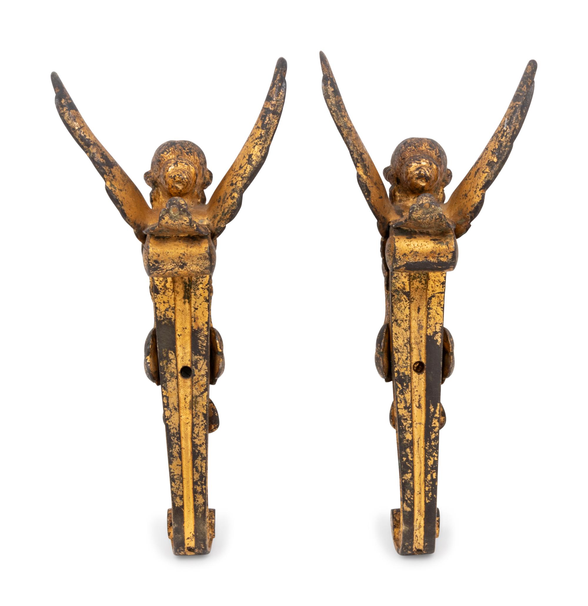 A Pair of Neoclassical Gilt Metal Appliques