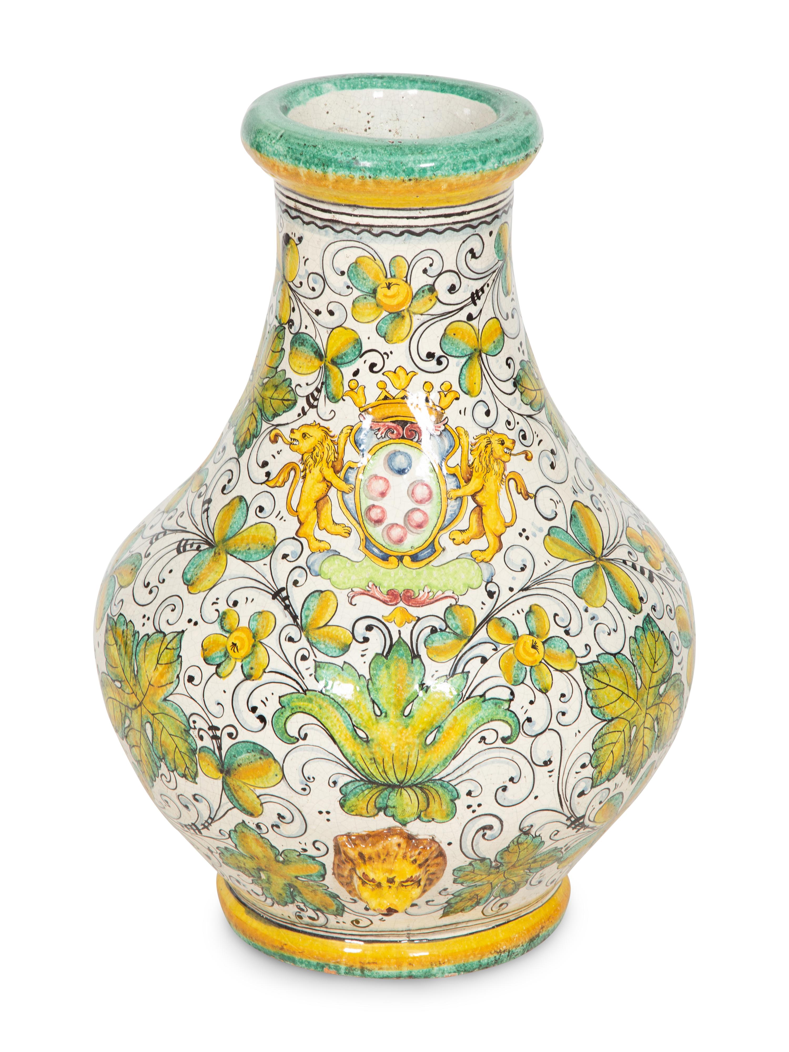 A Large Italian Faience Vase