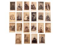 [EARLY PHOTOGRAPHY]. 100+ CDVs, stereoviews, & tintypes of Civil War personalities & civilians.