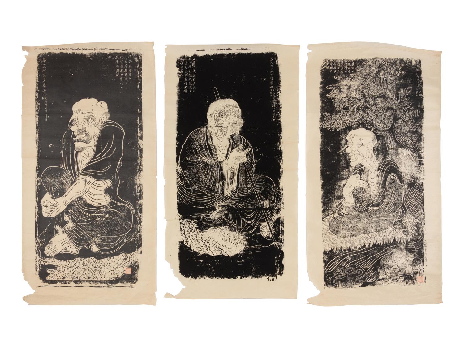 A Collection of Ten Chinese 'Luohan' Rubbings