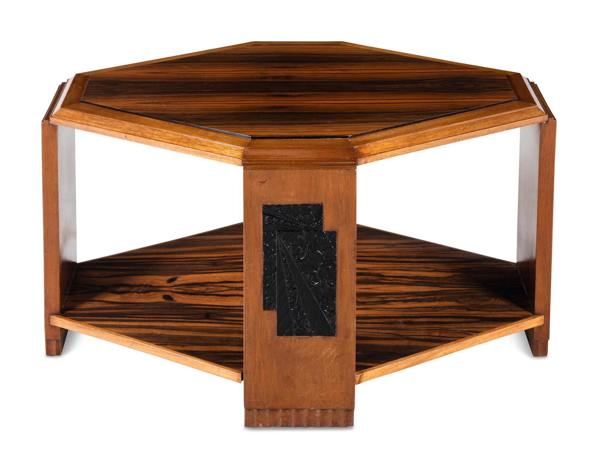 An Art Deco Calamander Side Table