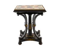 An Italian Ebonized Wood and Specimen Marble Table — LATE 19TH CENTURY