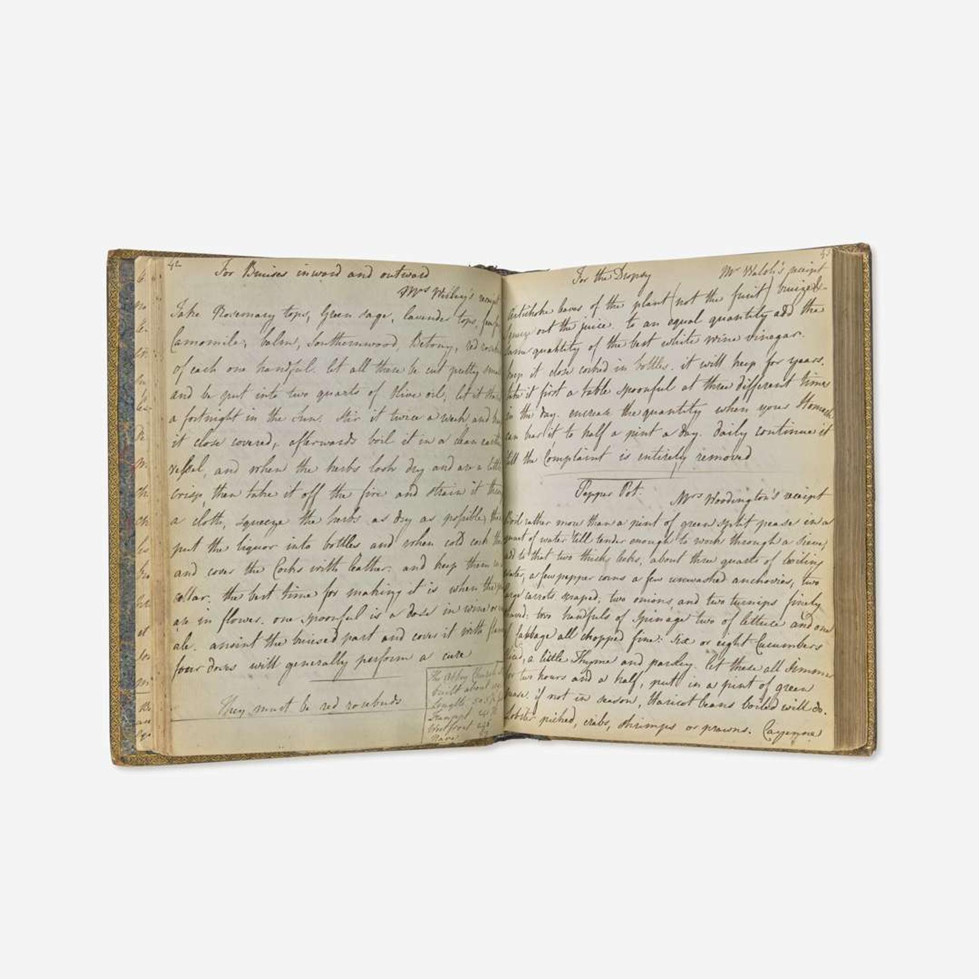 [Food & Drink] Group of 3 Manuscript Recipe Notebooks