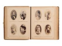 [THEATER]. Photo album containing portraits of stage performers, incl. Edwin Booth.