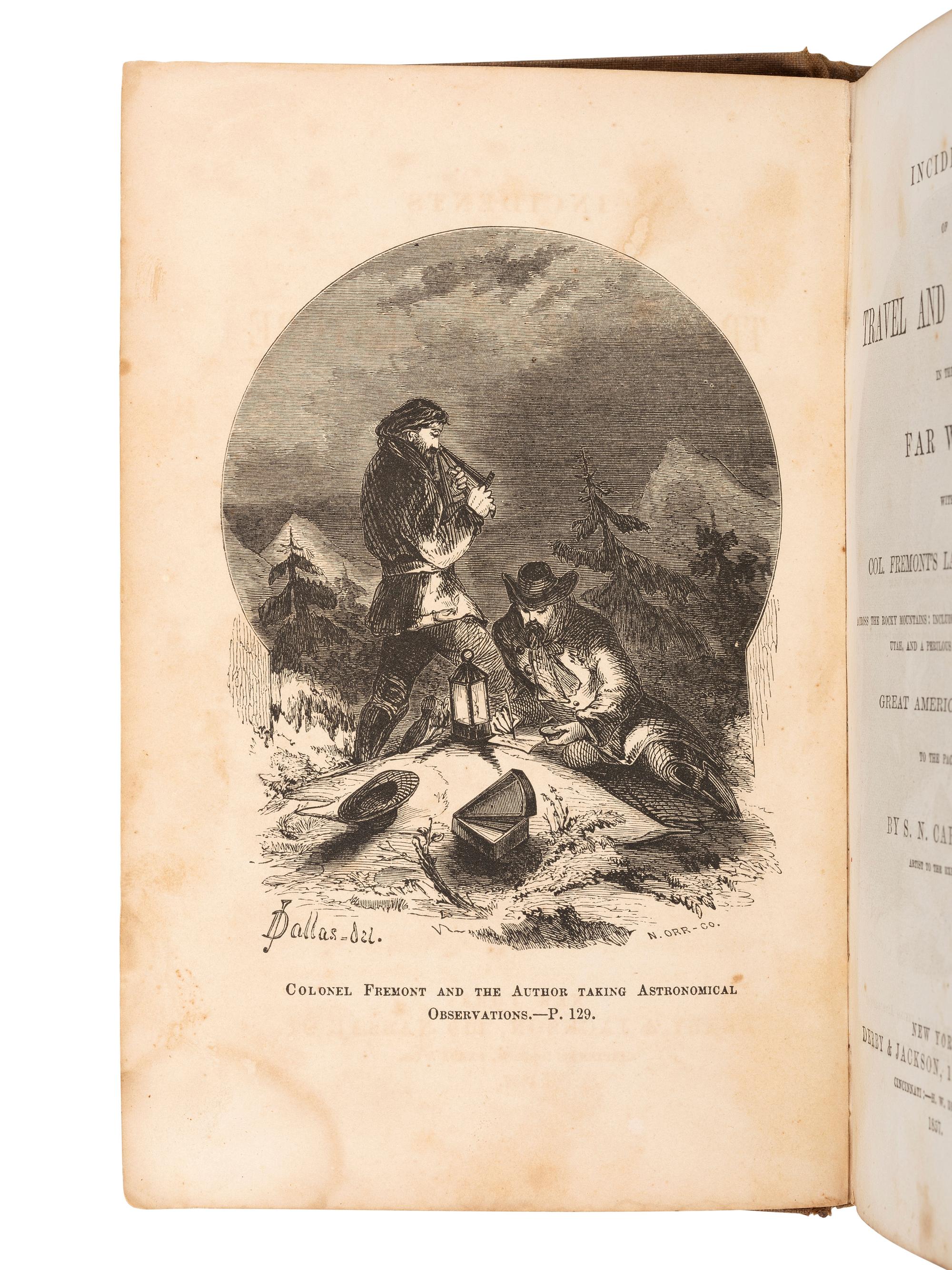 American Travel, Exploration & Expansion CARVALHO, Solomon Nunes (1815-1897). Incidents of Travel and Adventure in the Far West . New York: Derby & Jackson, 1857.