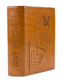 [SOBOTA, Jan (1939-2012), binder, his copy]. AUGUSTA, Josef (1903-1968). Divy Prasveta . Prague: Touzimsky & Moravec, 1942.