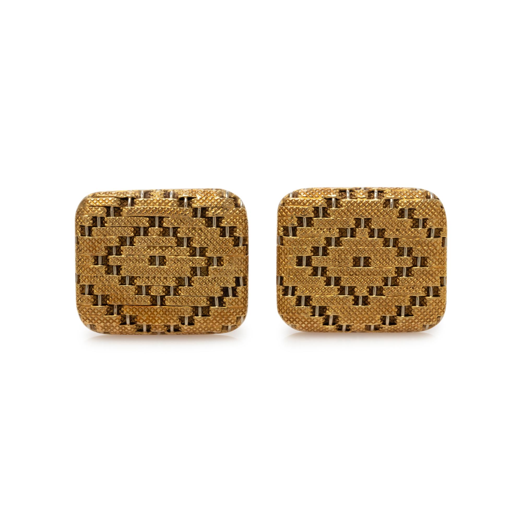 TIFFANY & CO., YELLOW GOLD CUFFLINKS