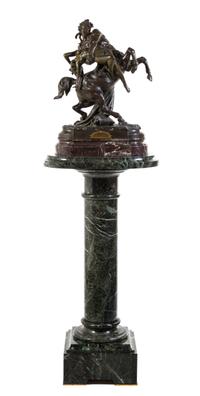 A French Bronze Figural Group, Albert-Ernest Carrier-Belleuse (1824-1887), Height of bronze 25 1/2 inches.
