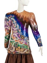 Mary McFadden Couture Top & Skirt, 1980s