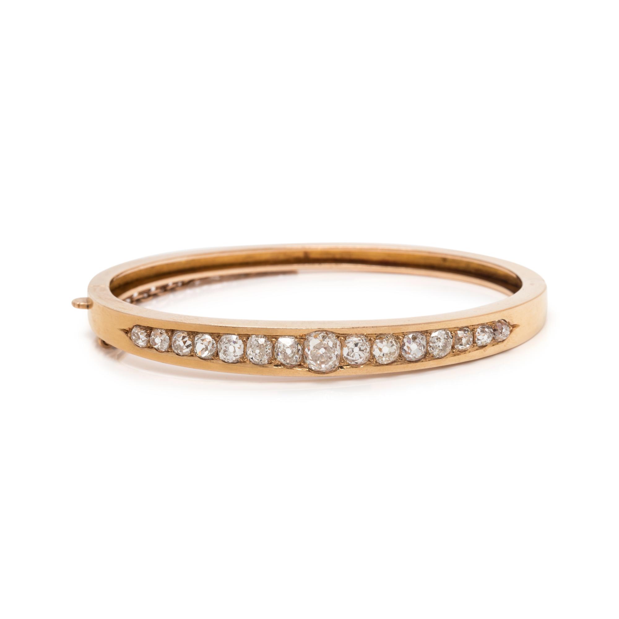 ROSE GOLD AND DIAMOND BANGLE BRACELET
