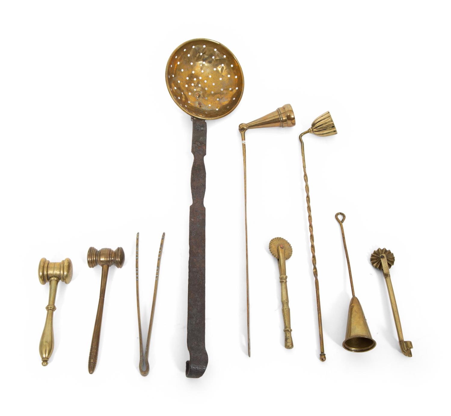A Group of Nine English Brass Articles