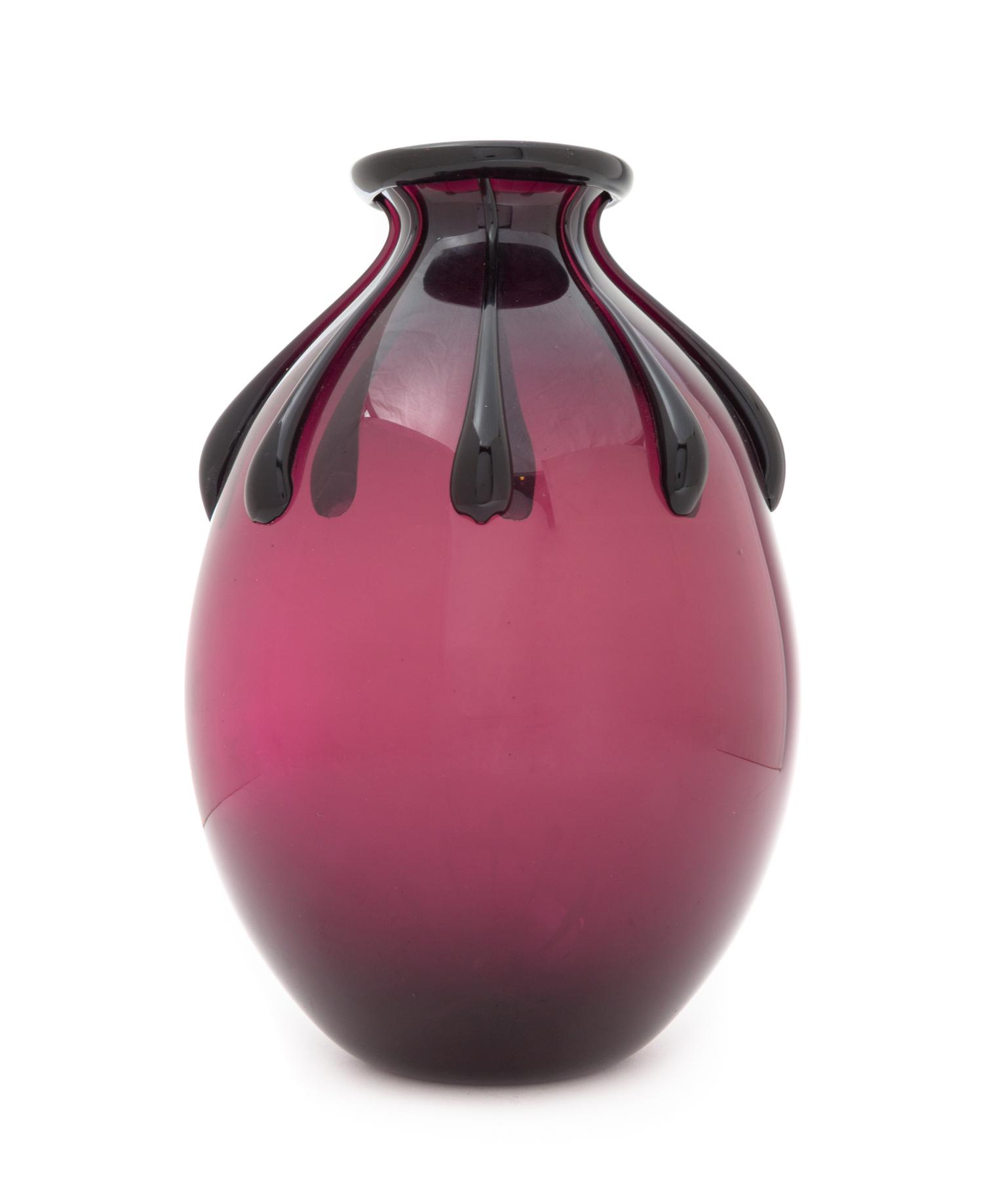 Style of Ercole Barovier, ITALY, 1980s, a glass vase